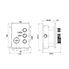 Hafele Mastermix S 3F Ankanstre Banyo Bataryası 3 Fonksiyonlu Mat Altın