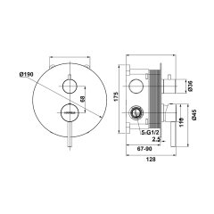 Hafele Neomix R 3F Ankanstre Banyo Bataryası 3 Fonksiyonlu Parlak Rose
