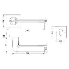 Hafele PEAK Kol seti (wc) pas.çel.renkli
