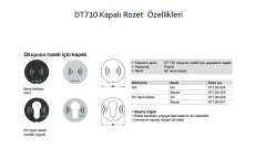 Hafele DT710 Kapalı Rozet, Gri