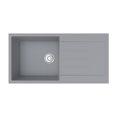 Vantole Granit Eviye Tek Göz Damlalıklı Beton Gri