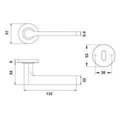 Hafele CLE Kol seti (wc) p.çelik mat