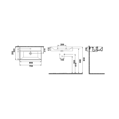 Hafele Banyo Lavabosu Regina 70 Parlak Beyaz