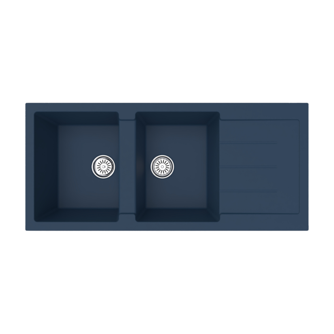 Vantole Granit Eviye 2 Göz Damlalıklı Antrasit