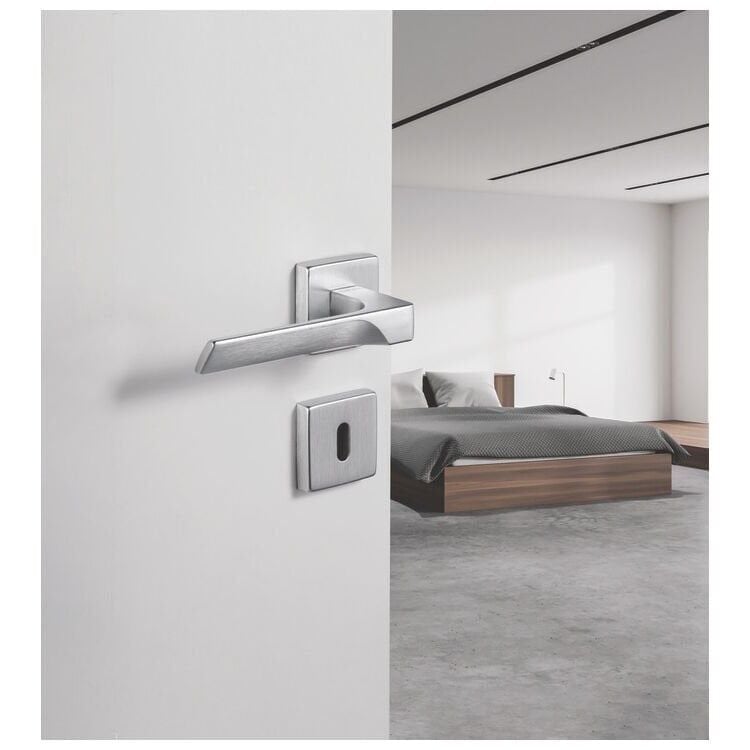 Hafele ISTANBUL, Kilitleme Rozetsiz, Kare Rozet Mat Krom Kapı Kolu