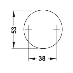 Hafele M , Paslanmaz Çelik WC (Banyo) Tipi Yuvarlak Rozet