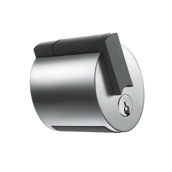 Hafele Forma Alüminyum Çerçeveli Cam Kapı Topuz Kilit Seti Ofis Tipi Mat Krom