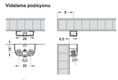 Hafele RV Üst Parça (100 Adet), Nikel
