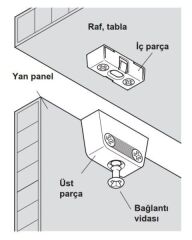 Hafele RV Üst Parça (100 Adet), Nikel