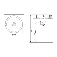 Hafele Banyo Lavabosu Milagro R Mat Vizon