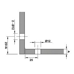 Hafele Cam Tutucu, Cam/Cam,90°,Parlak Krom