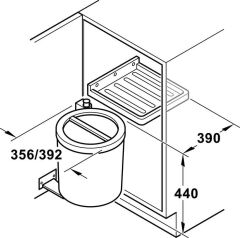 Hafele Çöp Kutusu Renthus R 35 Litre Antrasit 500mm
