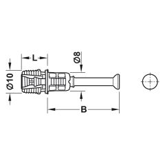 Hafele Minifix Mil 34/10/11,5mm (100 Adet)