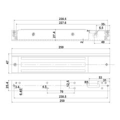 Hafele Elektro Manyetik Kilit 250kg İzlemeli