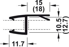 Hafele Cam Kapı Fitili Cam/Cam180° 10-12/2500mm