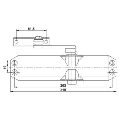 Hafele DC401 Kapı Kapatıcı EN 2-4, Gümüş Renk