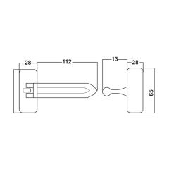 Hafele Sdg04 Kapı Güvenlik Mandalı, Antik Bronz Renk