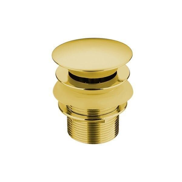 Hafele Pop Up Bas Aç Körüklü Lavabo Sifonu Parlak Altın Taşma Delikli