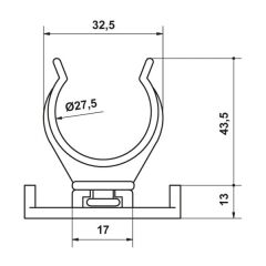 Hafele Pft06 Baza Klipsi Vidalı Gri