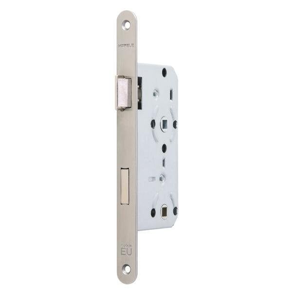 Hafele Gömme Kilit Banyo Tipi (WC) 55/18mm, Sol Yönlü Paslanmaz Çelik Renk