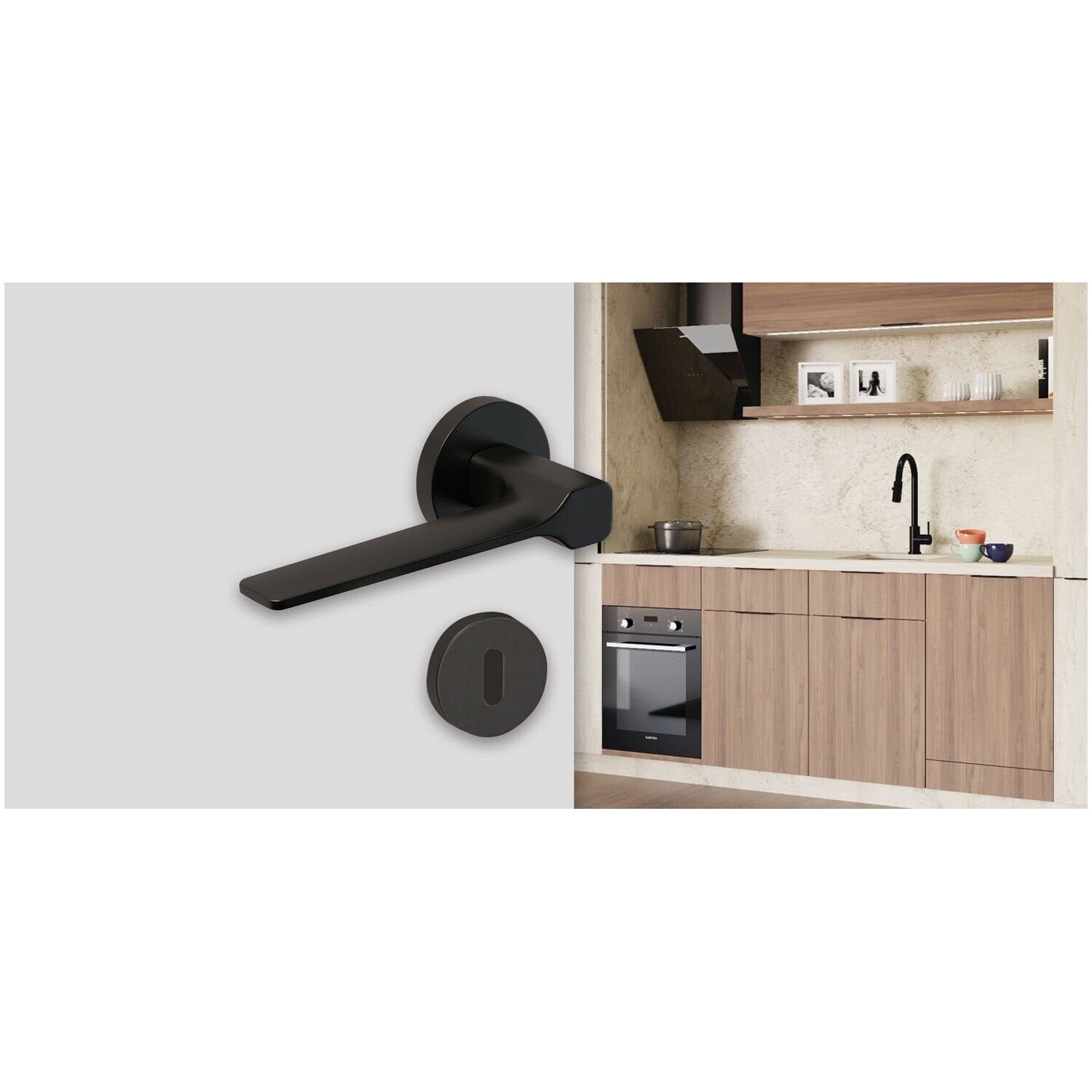 Hafele MARC WC (Banyo Tipi) Antik Bronz Renk Kapı Kolu
