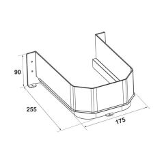 Hafele U-Max Çekmece İçi Sifon Boşluk Kapaması, Beyaz Renk