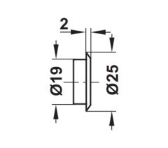 Hafele Silindir Rozeti Siyah 19mm