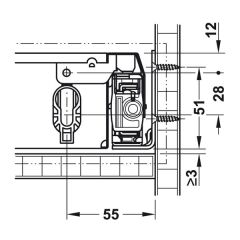 Hafele Matrix Box P35 Ray Yvş. 350mm