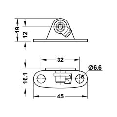 Hafele Maxi-Duo/Forte Kapak Bağlantısı Sunta, Siyah Renk
