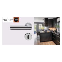 Hafele FLAME WC (Banyo Tipi) Mat Siyah Renk Kapı Kolu