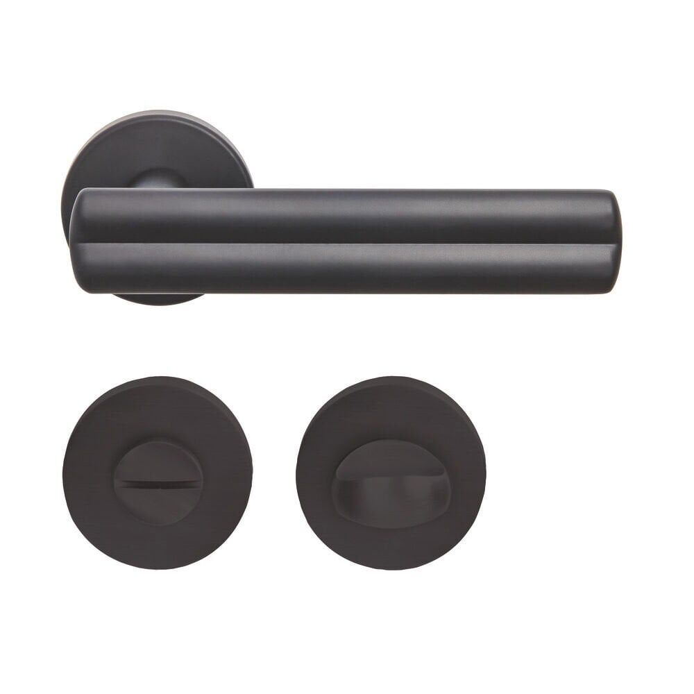 Hafele FLAME WC (Banyo Tipi) Mat Siyah Renk Kapı Kolu