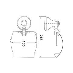 Hafele Tuvalet Kağıtlığı Cali Bronze Duvara Monte Antik Bronz Renk
