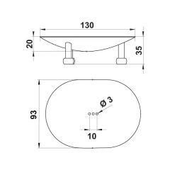 Hafele Sabunluk Abstract Parlak Krom Renk