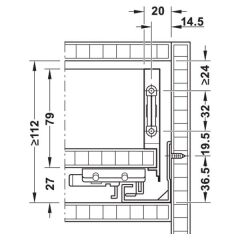 Hafele Matrıx Box Slım Çekmece Seti Mat Beyaz Vidalı 16/89Mm/350Mm 30Kg