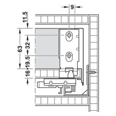 Hafele Matrıx Box Slım Çekmece Seti Mat Beyaz Vidalı 16/89Mm/350Mm 30Kg