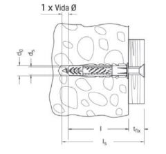 Hafele UX R - Pullu Üniversal Dübel 8x50mm (100 Adet)