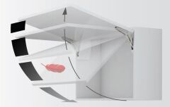 Hafele Free Flap 1.7 Makas Gövdesi E, Nikel Renk