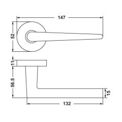 Hafele Kapı Kolu Seti Polly II WC Bronz