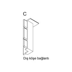 Hafele BASEBOARD Dış Köşe Bağlantı 10'lu Paket