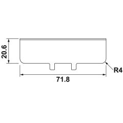 Hafele STRIATA-II-U Yan Tam Kapak Seti, Mat Sİyah