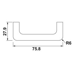 Hafele STRIATA-II-U Yan Kapak Seti, Mat Krom