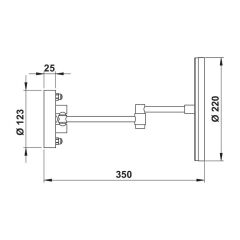 Hafele Işıklı Makyaj Aynası Emmy Yuvarlak Parlak Rose