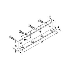 Hafele Alüminyum Çerçeveli Kapak İçin Adaptör 16mm