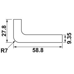Hafele STRIATA-II-L Yan Kapak Seti Antik Bronz
