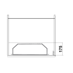 Hafele Tandem Side 600/600mm A.Style Krom/Beyaz