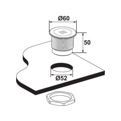 Hafele Port Usb-C Ünitesi 12V,3A, Mat Krom