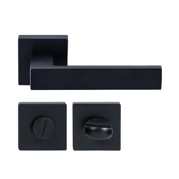 Hafele Kapı Kolu Seti Pera WC Mat Siyah