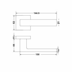 Hafele Kapı Kolu Seti Pera WC Mat Siyah