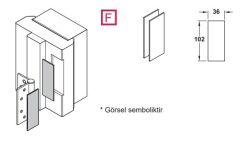 Hafele Koruma Levhaları CDH60 için 2mm