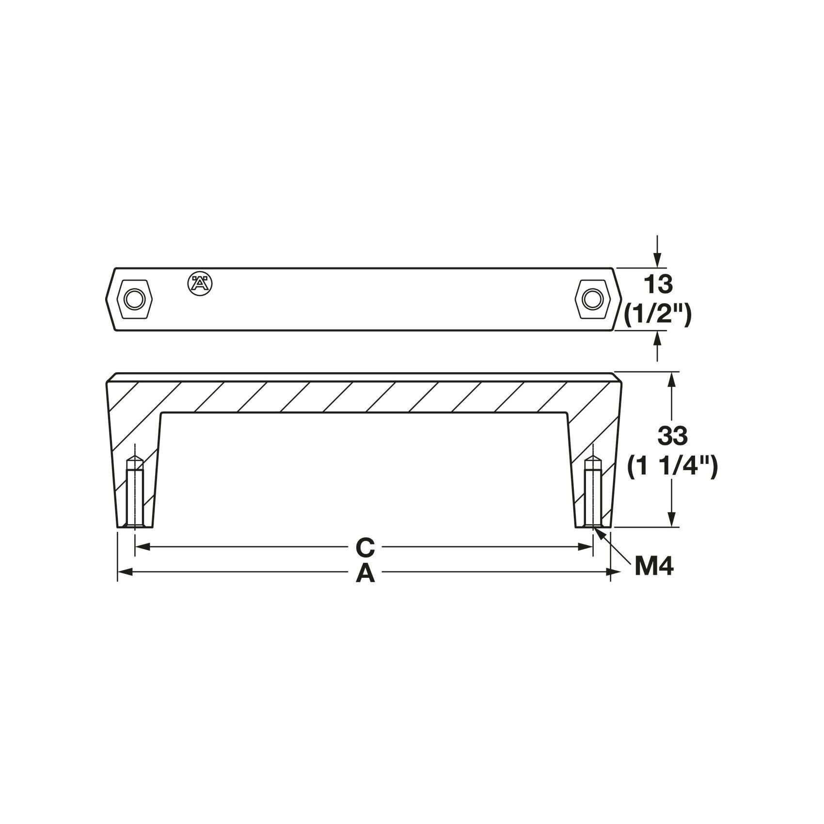 Hafele H2585 Kulp Mat Altın 192mm
